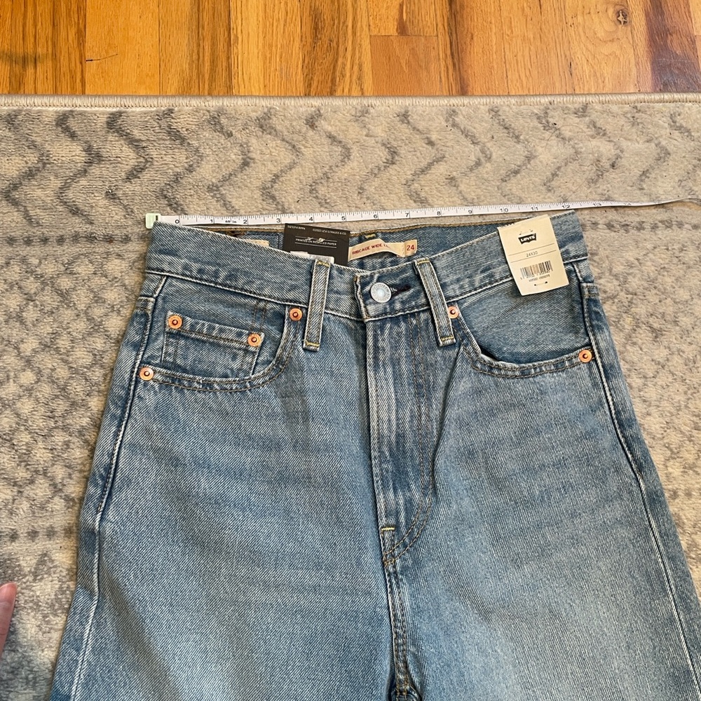 Levi’s ribcage wide leg jeans size 24 - Picture 5 of 17